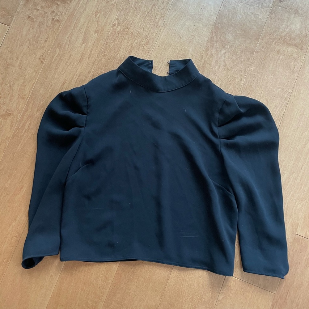 Babaton silk puffy sleeve top